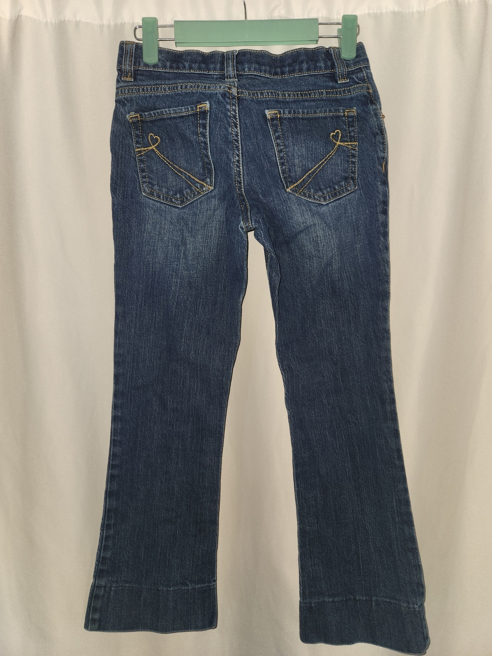Children's Place Denim Jeans with Heart Pocket Stitch #Y2K #kidcore #embroidery
